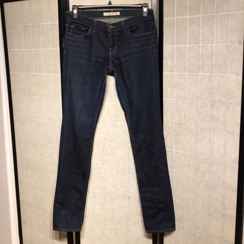 🎯J. Brand Skinny Slim stone light distressed jeans dark blue 28